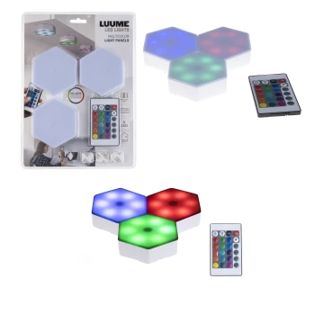 Hexagon LED lichten 3stuks