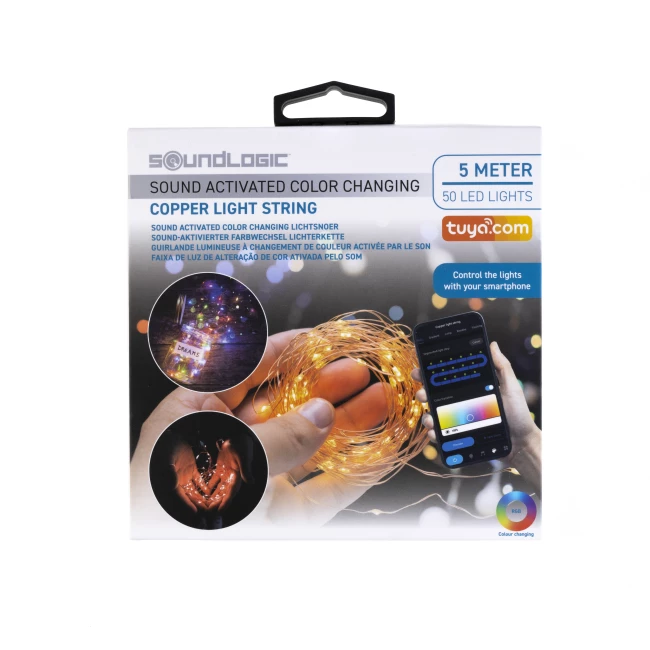 RGB-Kupferdraht-LED-Streifen mit App